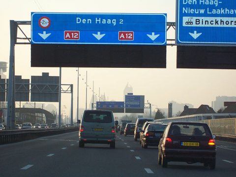 Snelweg A12 richting Den Haag