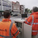 Vertegenwoordigers van Siemens en Sweco bij de iVRI in Helmond. FOTO Sweco