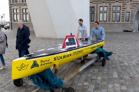Autonoom varende droneboot Mahi, foto: Havenbedrijf Antwerpen
